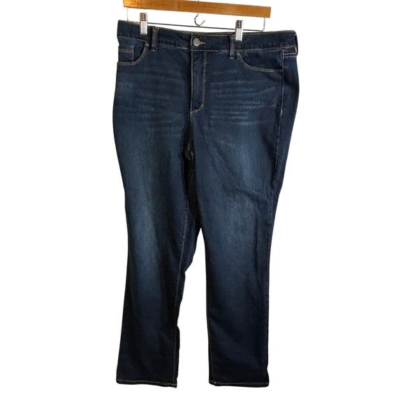 Bandolino Women's Size 14 Amy Dark Jeans High Rise Stretch - Picture 1 of 7